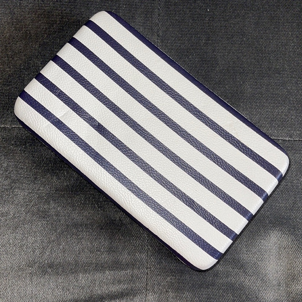 Striped wallet/clutch